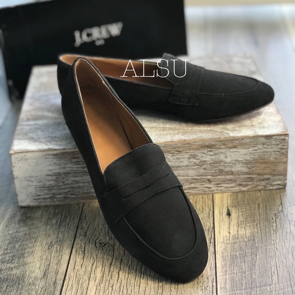 NWT J.Crew Suede Penny Loafers Graphic Coral W - Picture 4 of 7